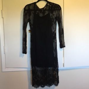 Xhilaration Dresses - Black lace dress with black slip Xhilaration Dresses - Black lace dress with black slip
